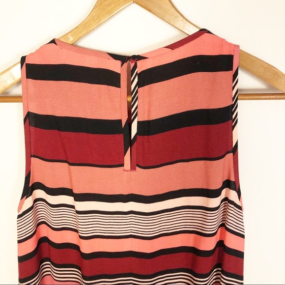 LOFT Bold Striped Sleeveless Shift Dress Pink Women's Size Small - Picture 4 of 8